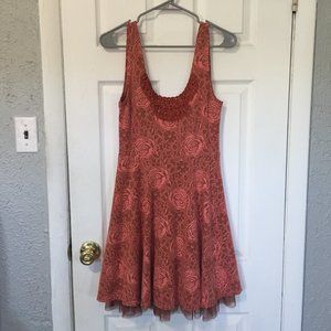 Free People Scoop Neck Dress with Tulle (Size S)